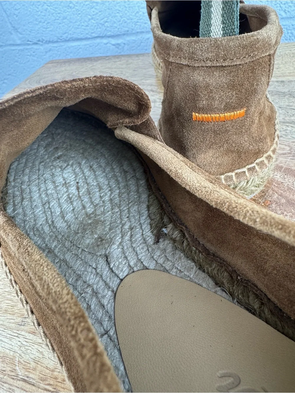 Castañer Nacho Brown Suede Penny Loafer Espadrilles Men’s EU 43 Spain